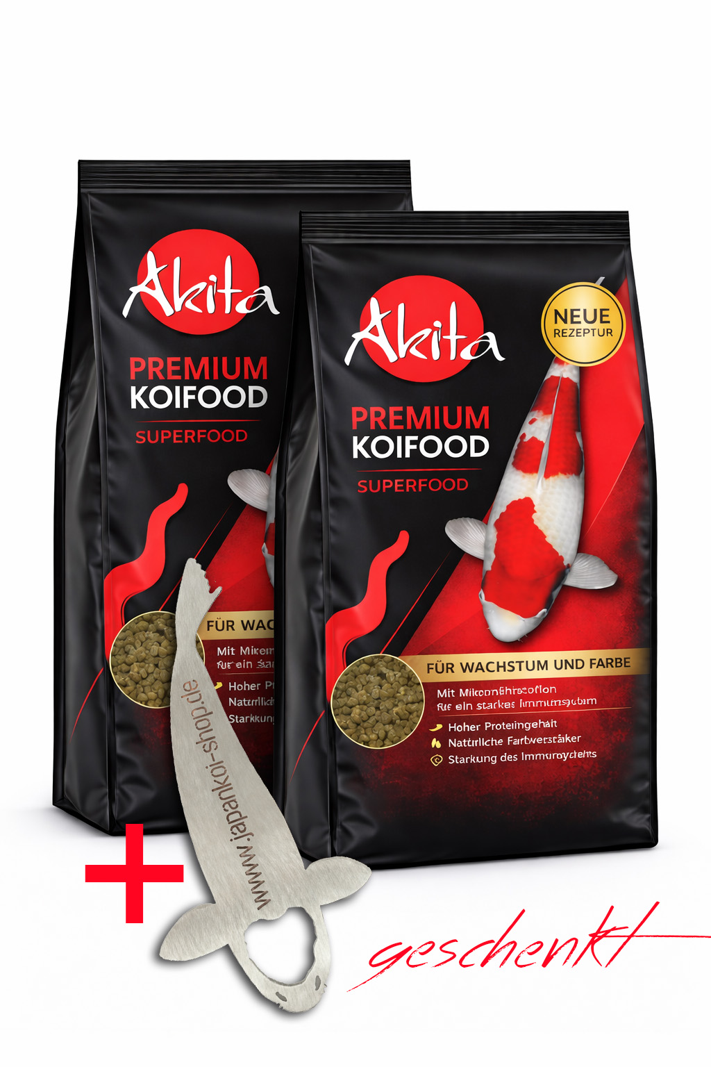 Akita Koifutter Vorrat für Futterplanung