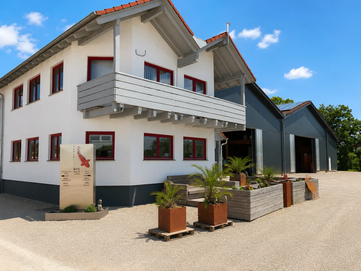Firmengebäude von Japan-Koi Wild